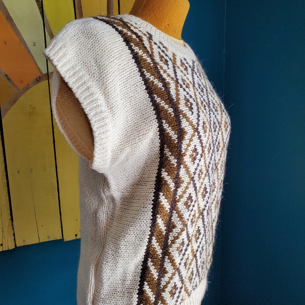 Vintage Earth Tone Sweater Silk Jaclyn Smith Wool - Picture 3 of 15
